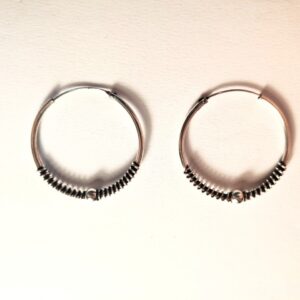 Aros de plata de ley 35 mm