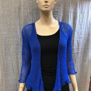 Rebeca de crochet en azul