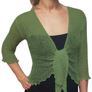 Rebeca de crochet en verde