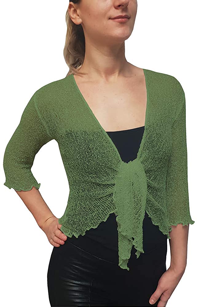 Rebeca de crochet en verde